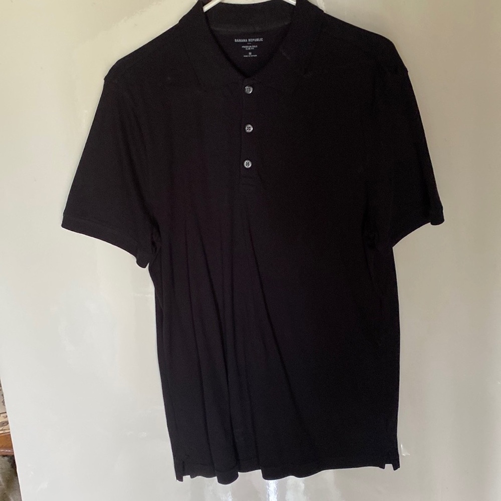 Men’s BANANA REPUBLIC premium polo slim fit,  size M, Black